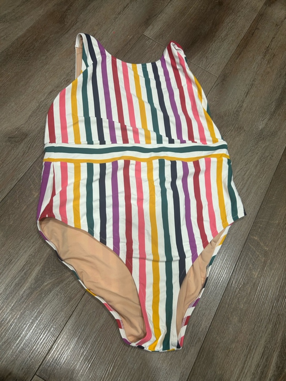 NWT J crew  Multicolor Stripe One-Piece Swimsuit